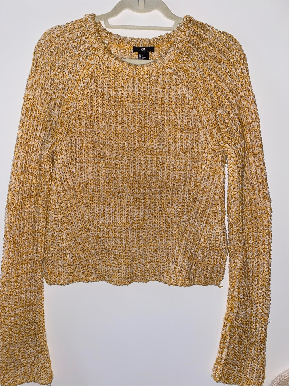 H&M Marled Mustard Crewneck Sweater